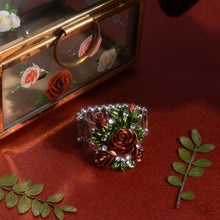 Load image into Gallery viewer, Paparazzi Rosy Route Orange Ring
