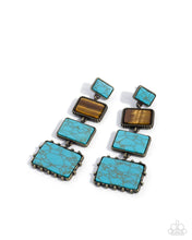 Load image into Gallery viewer, Paparazzi Serious Squares Brass Earrings
