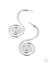 Load image into Gallery viewer, Paparazzi Spiral Showcase Silver Earrings
