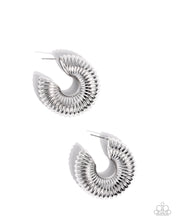 Load image into Gallery viewer, Paparazzi Spontaneous Spirals Silver Earrings
