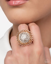 Load image into Gallery viewer, PRE-ORDER - Paparazzi Strategic Show Gold Earrings and Ring Set

