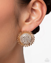 Load image into Gallery viewer, PRE-ORDER - Paparazzi Strategic Show Gold Earrings and Ring Set

