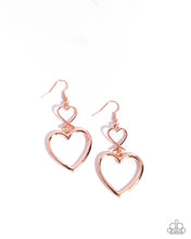 Load image into Gallery viewer, Paparazzi Sweetheart Symmetry Copper Earrings
