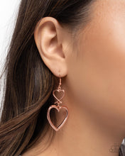 Load image into Gallery viewer, Paparazzi Sweetheart Symmetry Copper Earrings
