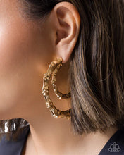 Load image into Gallery viewer, Paparazzi Tabloid Tiers Gold Earrings
