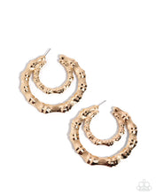 Load image into Gallery viewer, Paparazzi Tabloid Tiers Gold Earrings
