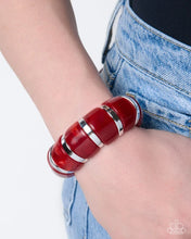 Load image into Gallery viewer, Paparazzi Transparent Tenacity Red Bracelet
