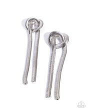 Load image into Gallery viewer, Paparazzi Twisted Tale Silver Earrings

