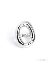 Load image into Gallery viewer, CACHET by Paparazzi Whirl Rhodium Plated Ring - Size 9
