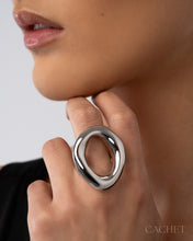 Load image into Gallery viewer, CACHET by Paparazzi Whirl Rhodium Plated Ring - Size 9

