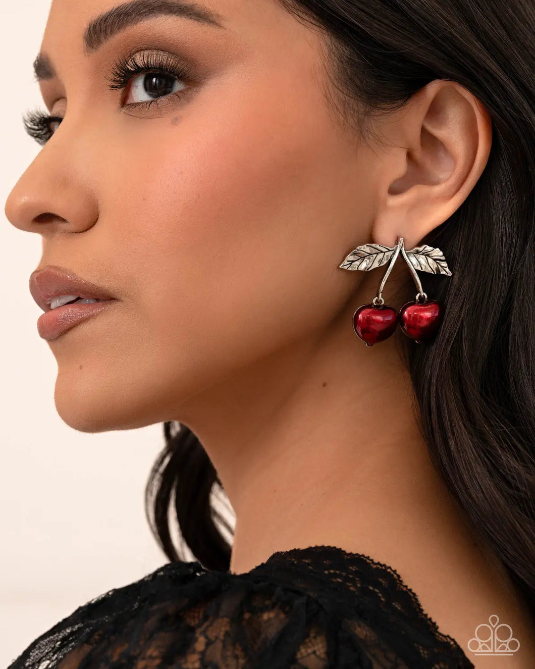 Paparazzi Confident Cherries - Red Earrings