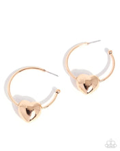 Load image into Gallery viewer, Paparazzi Fond Feature - Gold Earrings
