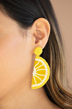 Load image into Gallery viewer, Paparazzi When Life Gives you Lemons Yellow Earrings
