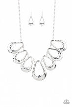 Load image into Gallery viewer, Paparazzi Teardrop Envy Silver Necklace
