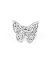 Load image into Gallery viewer, Paparazzi Bright-Eyed Butterfly - White Ring
