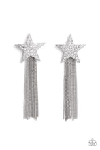 Load image into Gallery viewer, Paparazzi Superstar Solo - White Earrings (December 2022 Life Of The Party)
