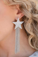 Load image into Gallery viewer, Paparazzi Superstar Solo - White Earrings (December 2022 Life Of The Party)
