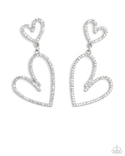 Load image into Gallery viewer, Paparazzi Doting Duo - White Earring
