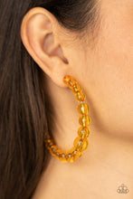 Load image into Gallery viewer, Paparazzi In the Clear Orange Earrings

