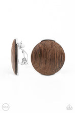 Load image into Gallery viewer, Paparazzi WOODWORK It - Brown CLIP On Earrings
