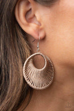 Load image into Gallery viewer, Paparazzi Weaving My Web Brown Earrings
