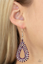 Load image into Gallery viewer, Paparazzi The Works - Purple Earrings
