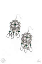 Load image into Gallery viewer, Paparazzi Majestic Makeover Green Earrings (Glimpses of Malibu December 2021)
