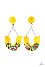 Load image into Gallery viewer, Paparazzi Make It RAINBOW Yellow Earrings
