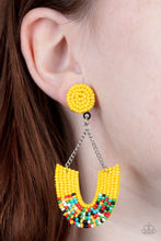 Load image into Gallery viewer, Paparazzi Make It RAINBOW Yellow Earrings
