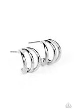 Load image into Gallery viewer, Paparazzi TRIPLE Down - Silver Earring
