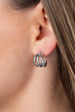 Load image into Gallery viewer, Paparazzi TRIPLE Down - Silver Earring
