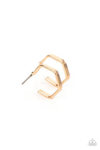 Load image into Gallery viewer, Paparazzi Haute Hexagons - Gold Earrings

