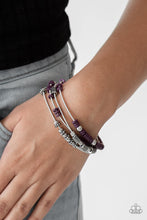 Load image into Gallery viewer, Paparazzi Tribal Spunk Purple Bracelet
