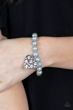 Load image into Gallery viewer, Paparazzi Cutely Crushing Silver Bracelet
