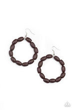 Load image into Gallery viewer, Paparazzi Living The WOOD Life Brown Earrings
